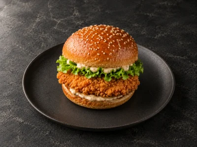 Crispy chicken burger