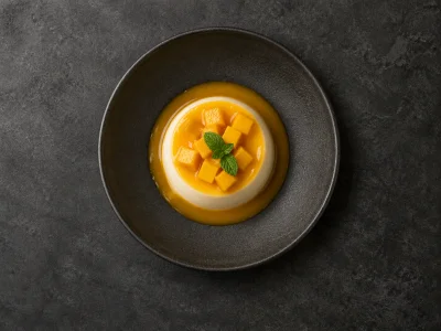 Mango panna cotta